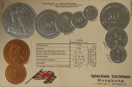 Hong Kong  // Münzkarte Prägedruck - Coin Card Embossed  19?? - China (Hong Kong)