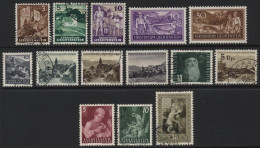 Liechtenstein (15) 1937-1952 14 Different Stamps. Unused & Used. Hinged. - Autres & Non Classés