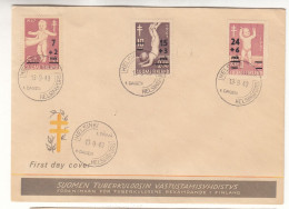 Finlande - Lettre FDC De 1948 - Oblit Helsinki - Contre La Tuberculose - Enfants - Valeur 20 Euros - - Covers & Documents