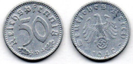 MA 22498 / Allemagne - Deutschland - Germany 50 Reichspfennig 1940 D TB+ - 50 Reichspfennig