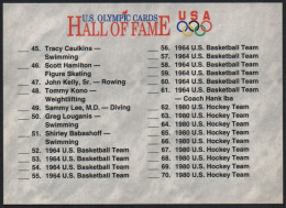 UNITED STATES - U.S. OLYMPIC CARDS HALL OF FAME - CHECKLIST - # 89 - Trading-Karten