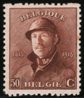 TIMBRE Belgique - COB 174** - 50c - 1919 - Cote 29 - 1919-1920 Trench Helmet