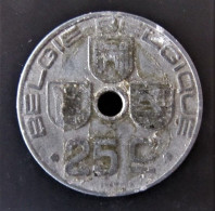 BELGIQUE - Pièce De 25 Centimes - Zinc - 1943 - 25 Cent