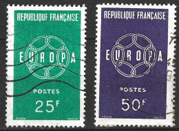 FRANCE. N°1218-9 De 1959 Oblitérés. Europa'59. - 1959