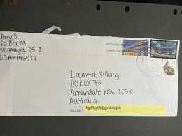 (1 Q 39) Letter Posted From USA To Australia - 1 Cover (posted During COVID-19) 3 Stamps - Covers & Documents