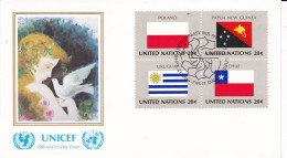 United Nations 1984 FDC Poland; Papua New Guinea; Uruguay; Chile - Briefe