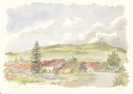 Aquarelle De Robert Chazal - Sion Depuis Praye - Watercolours