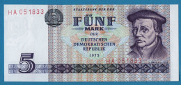 DDR RDA 5 MARK 1975 # HA051833 P# 27a Thomas Müntzer - 5 Mark