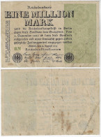 Germany Banknote 1 Million Mark 1923 Pick-102a Uniface VG (catalog US$5) - 1 Million Mark