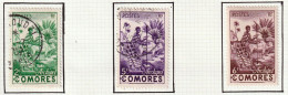 COMORES - Femme Indigène Devant Zébu - Y&T N° 4-6 - 1950-52 - Oblitérés - Oblitérés