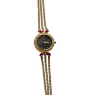 Pretty Vintage Diamante And Gold Tone Ladies Watch - 16.5 Cm - Montres Bijoux