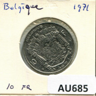 10 FRANCS 1971 FRENCH Text BÉLGICA BELGIUM Moneda #AU685.E - 10 Frank