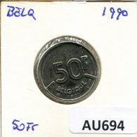 50 FRANCS 1990 FRENCH Text BELGIUM Coin #AU694.U - 50 Frank