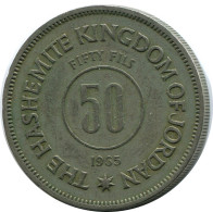 ½ DIRHAM / 50 FILS 1955 JORDANIE JORDAN Pièce #AP069.F - Jordanien