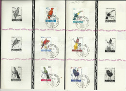 België  1962  1216/1221  6 Paradijsvogels Met Dagstempel - Feuillets De Luxe [LX]