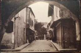 Cpa, 24 Dordogne, EYMET La Rue De L'Eglise, Animée, éd Guionie, Non écrite - Eymet