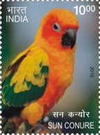 India 2016 Exotic Birds _ PARROTS 1v STAMP MNH, As Per Scan - Coucous, Touracos