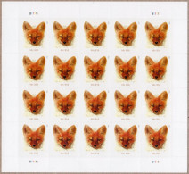 2023 RED FOX 40c STAMPS FULL SHEET OF 20, SCOTT # 5742 USPS PKG SEALED MNH** - Nuovi