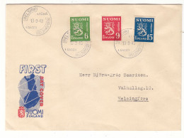 Finlande - Lettre FDC De 1948 - Oblit Helsinki -  Valeur 32 Euros - Covers & Documents