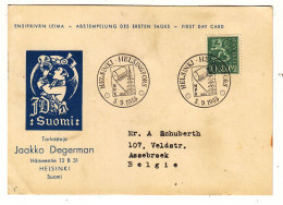 Finlande - Carte Postale De 1955 - Oblit Helsinki - Lions - - Covers & Documents