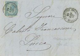 P0504 -  Regno - Storia Postale -  Sass # L18  Su BUSTA Da PARMA Ambulante 1864 - Autres & Non Classés