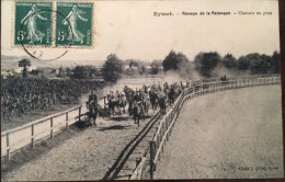 Cpa, écrite En 1909, 24 Dordogne, EYMET Annexe De La Palanque Chevaux En Piste, Militaria, Cavalerie, Chevaux - Eymet