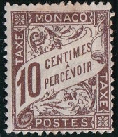Monaco Taxe N°4 - Neuf * Avec Charnière -  Petite Rousseur Sinon TB - Impuesto