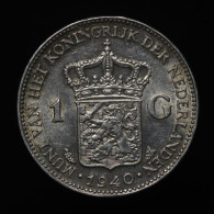 Pays Bas / Netherlands, Wilhelmina, 1 Gulden, 1940, Argent (Silver), NC (UNC), KM#161.1 - 1 Gulden