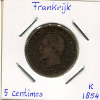 2 CENTIMES 1854 M FRANCE Pièce Napoleon III Imperator #AK988.F - 2 Centimes