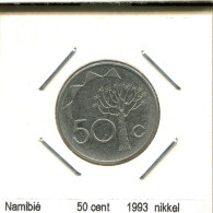 50 CENTS 1993 NAMIBIA Coin #AS396.U - Namibie