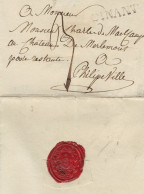 Précurseur  DINANT  1819 Vers PHILIPPEVILLE - CHIFFRE  3 A Payer - 1815-1830 (Holländische Periode)