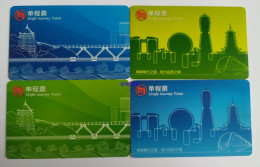 China Hangzhou Metro One-way Card/one-way Ticket/subway Card,4 Pcs - Welt