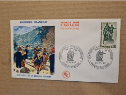 ANDORRE  LA VIEILLE FDC 1967 CENTENAIRE DE LA NOUVELLE REFORME - Covers & Documents