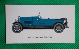 Trading Card - Mobil Vintage Cars - (6,8 X 3,8 Cm) - 1926 Sunbeam 3 Litre - N° 9 - Motori