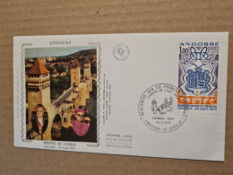 ANDORRE  LA VIEILLE FDC 1974 RENCONTRE DES CO PRINCES CAHORS - Lettres & Documents