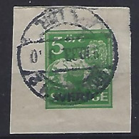 Sweden 1921-36  Lion (o) Mi.175 (cut Out From Letter) - Otros & Sin Clasificación