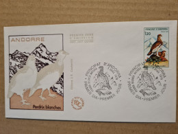 ANDORRE  LA VIEILLE  FDC 1979 PERDRIX BLANCHES - Lettres & Documents