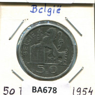 50 FRANCS 1954 DUTCH Text BELGIUM Coin SILVER #BA678.U - 50 Frank