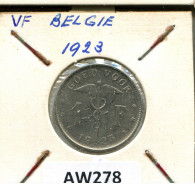 1 FRANC 1923 DUTCH Text BELGIEN BELGIUM Münze #AW278.D - 1 Franc