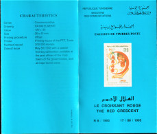 1993- Tunisie - Y & T 1204- Le Croissant-rouge Tunisien   Prospectus - EHBO