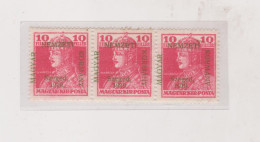 HUNGARY 1919 SZEGED SZEGEDIN Locals Mi 22 Strip Of 3 MNH - Local Post Stamps
