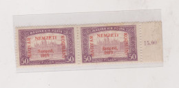 HUNGARY 1919 SZEGED SZEGEDIN Locals Mi 13 Pair  Hinged - Ortsausgaben