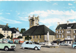 Saint-Pierre Eglise Place De L'Abbé De St-Pierre Voitures 2 CV Citroën 404 Peugeot Autobus Autocar - Saint Pierre Eglise