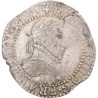 Monnaie, France, Henri III, 1/2 Franc Au Col Gaufré, 1586, Paris, TB+, Argent - 1574-1589 Henry III