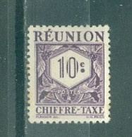 REUNION - TIMBRES-TAXE N°26* MH Trace De Charnière SCAN DU VERSO. - Postage Due