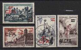 Réunion  - 1955 - Tb De France Surch - N° 325 à 328 - Oblit - Used - Oblitérés