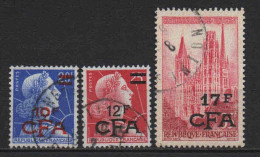 Réunion  - 1957 - Tb De France Surch - N° 337/337A/338 - Oblit - Used - Used Stamps