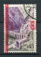 !!! ALGERIE TIMBRES DE FRANCE SURCHARGES EA ALGER 1 VALEUR AVEC SURCHARGE ROUGE DOUBLE OBLITEREE - Used Stamps