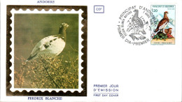 FAUNE ANDORRE FDC 1979 PERDRIX BLANCHE - Perdrix, Cailles