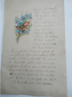 Lettre De Nouvel An Avec Chromo/"Cher Grand-Mère , Cher Oncle " /Henriette Duporet /LOUVIERS /Vers 1895 -1905   CVE195 - Nouvel An